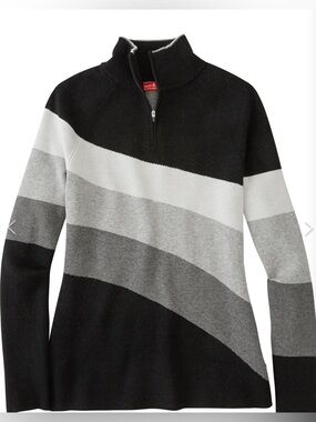 Krimson Klover x T9 1/4 Zip Ski Sweater M Colorblock Après Ski Cozy Alpine Luxe